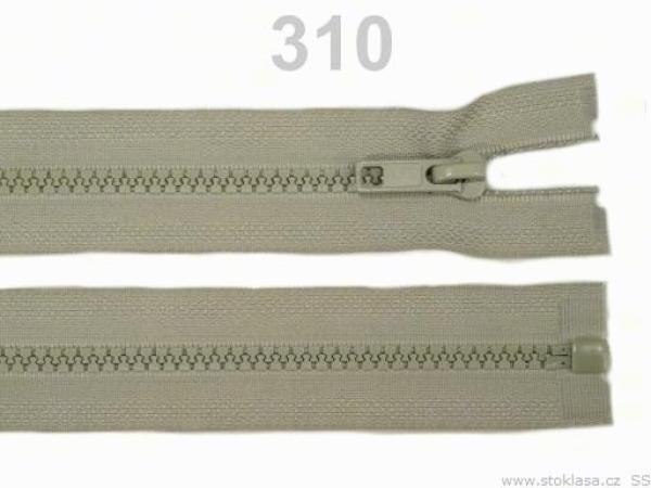 Krampenreißverschluss 75 cm, Beigegrau